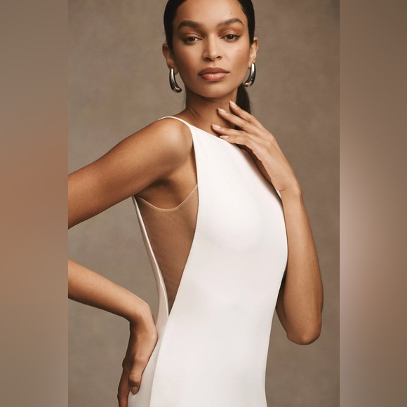 NWT Anthropologie BHLDN Watters Hyde Bateau-Neck Low-Back Trumpet Wedding Gown - Picture 2 of 11